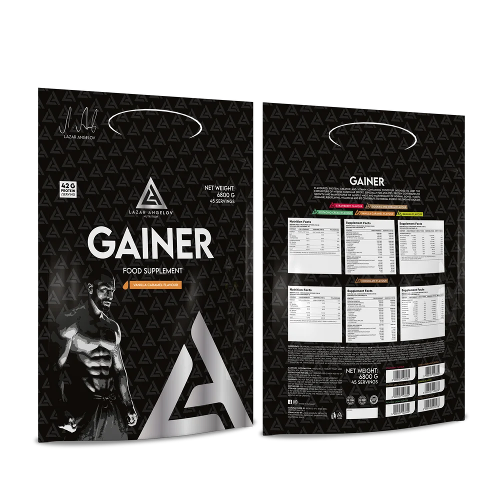 LA Nutrition Gainer drink powder Vanilla-caramel - 6800g